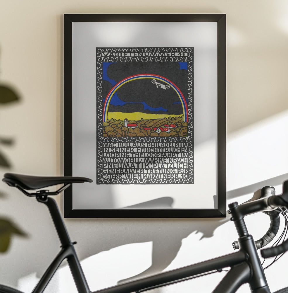 Mac Bull From Philadelphia In His Frightful Loop the Loop Ride In His Car - Poster / Art Print - interiör