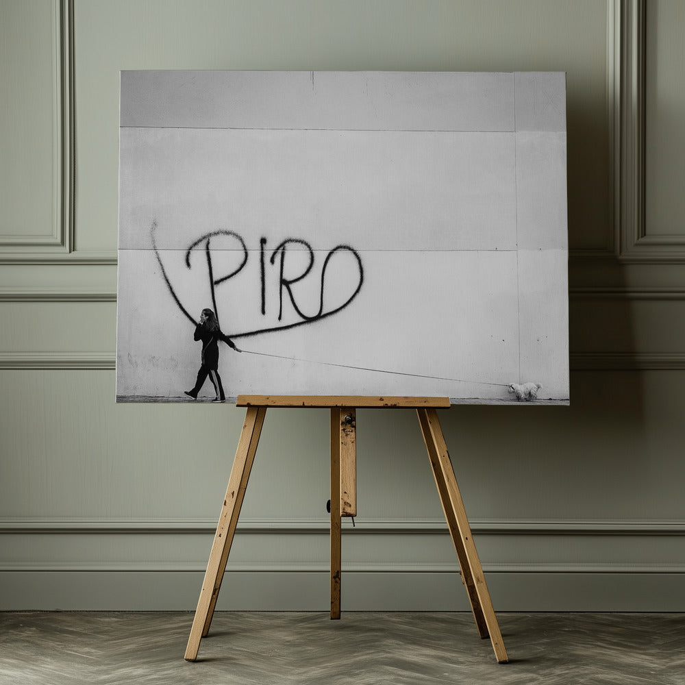The Lady with the Dog - Poster / Art Print - interiör