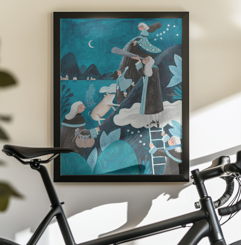 Travel through the night - Poster / Art Print - interiör