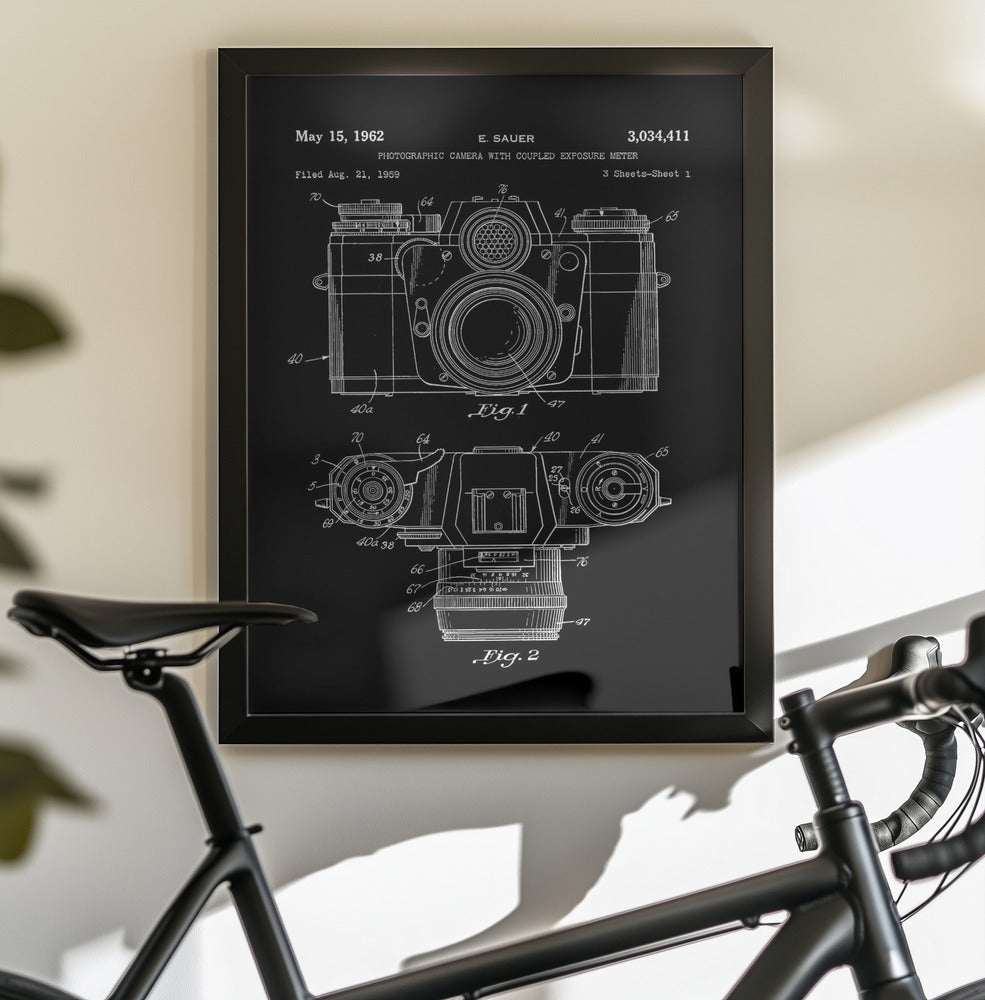 Camera Patent 1962 - Poster / Art Print - interiör
