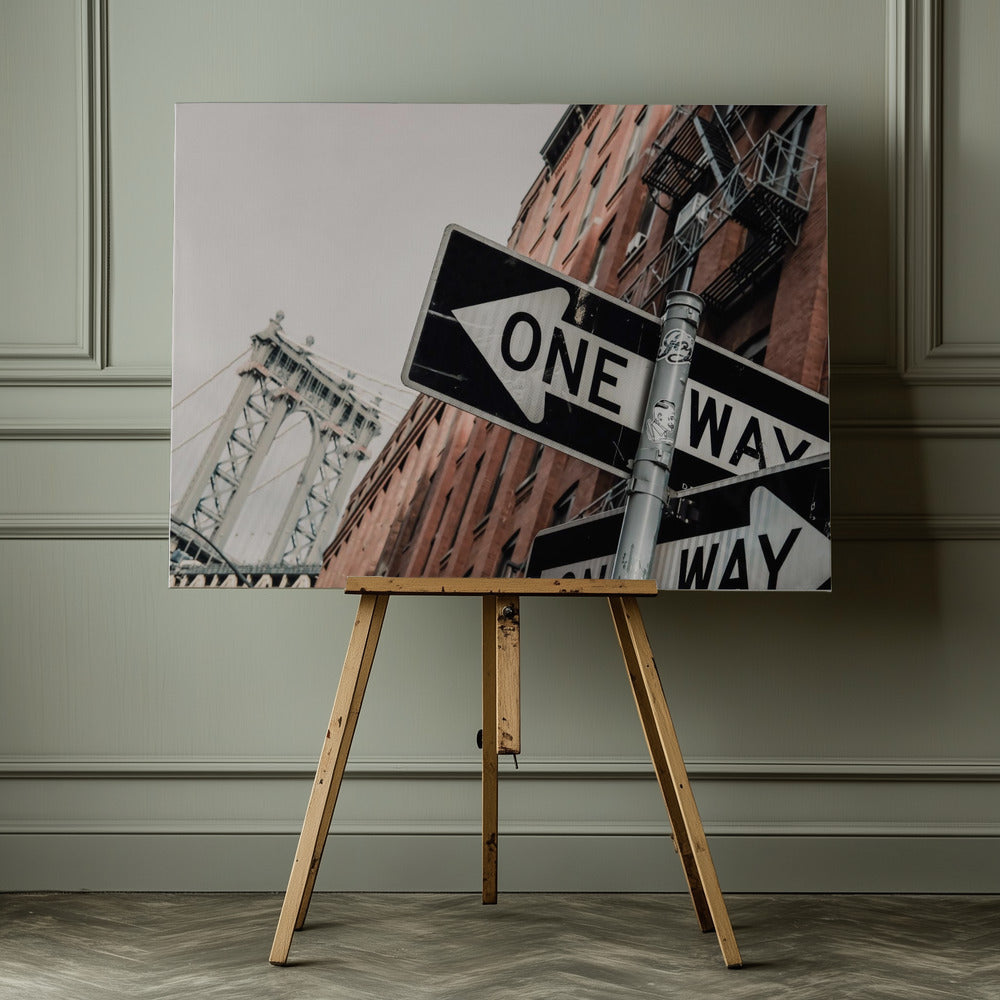 Manhattan Bridge One Way - Poster / Art Print - interiör