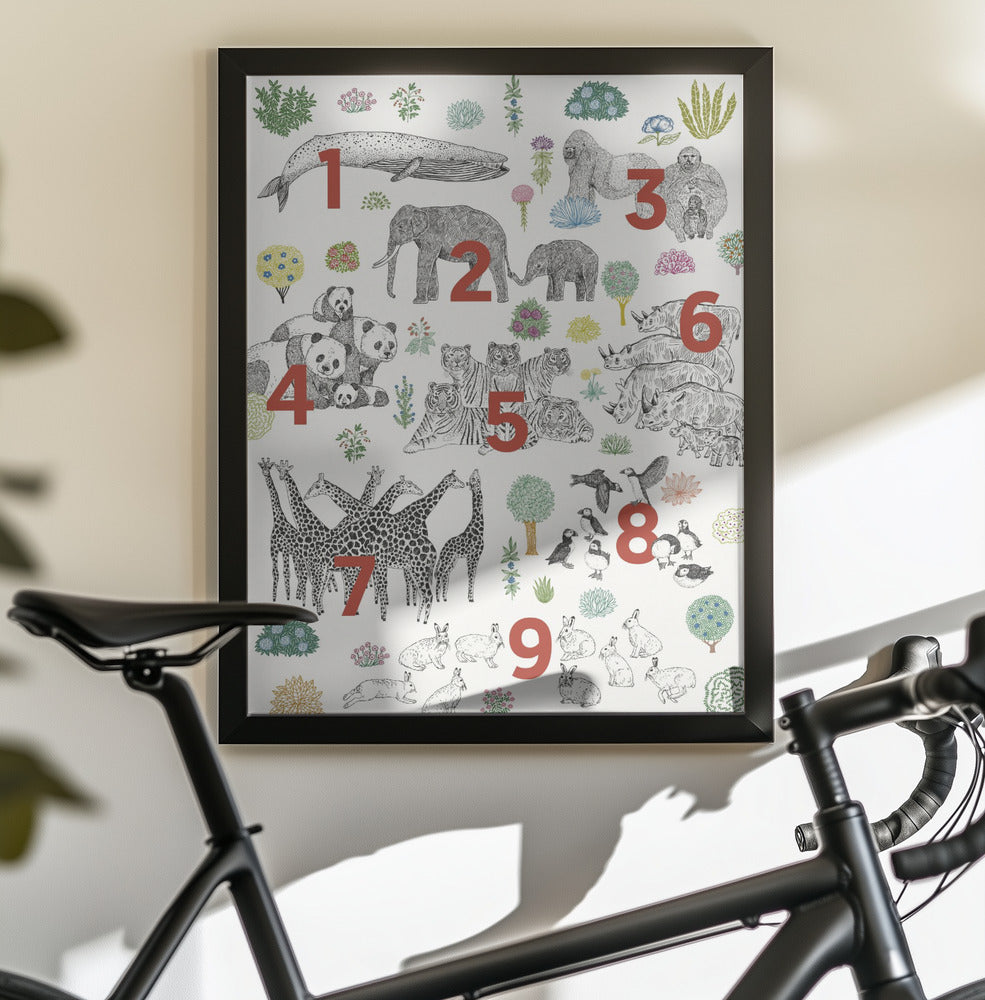 Numbers - Poster / Art Print - interiör