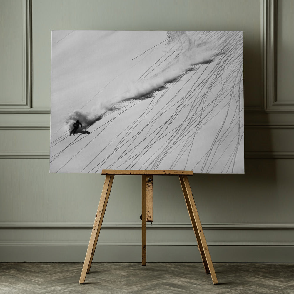 Skiing Powder - Poster / Art Print - interiör