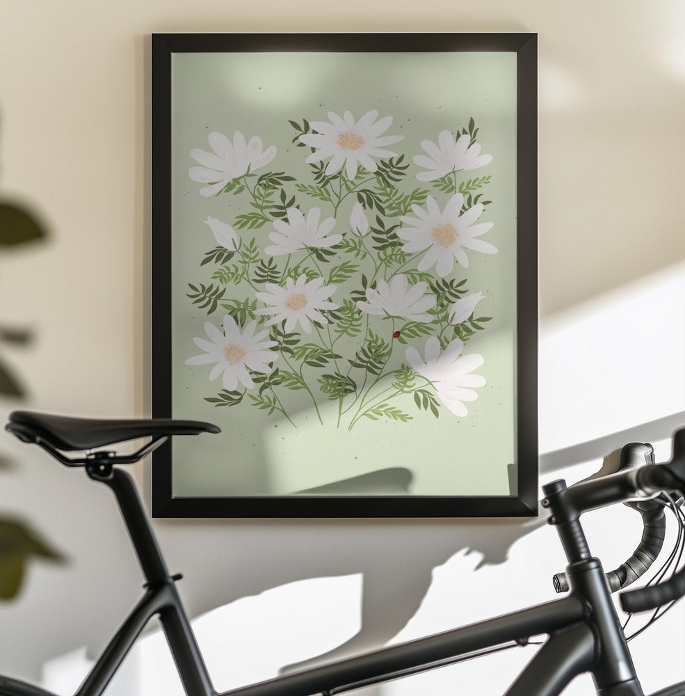 Ladybug flowers - Poster / Art Print - interiör
