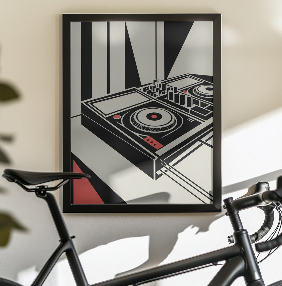 DJ Mixer - Bauhaus Style - Poster / Art Print - interiör