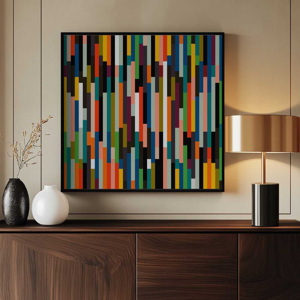 Stripes Retro Big - Poster / Art Print - interiör