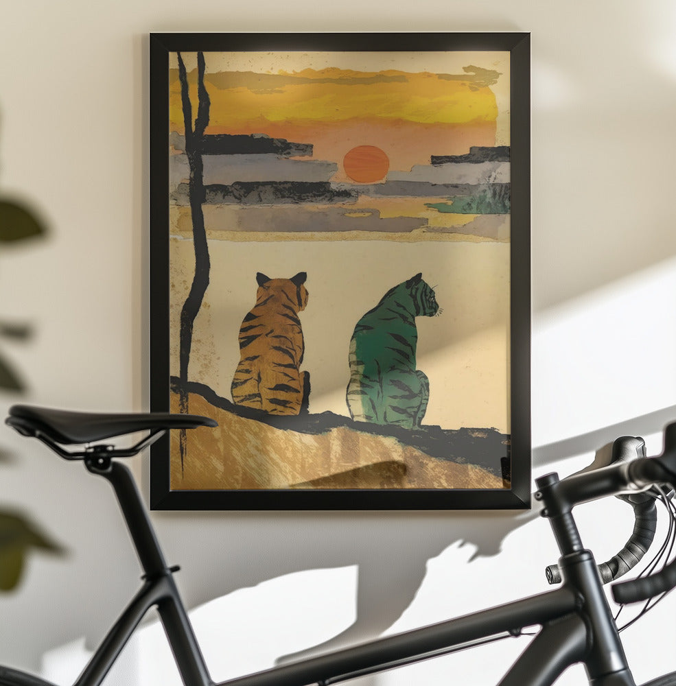 Resting Tigers - Poster / Art Print - interiör