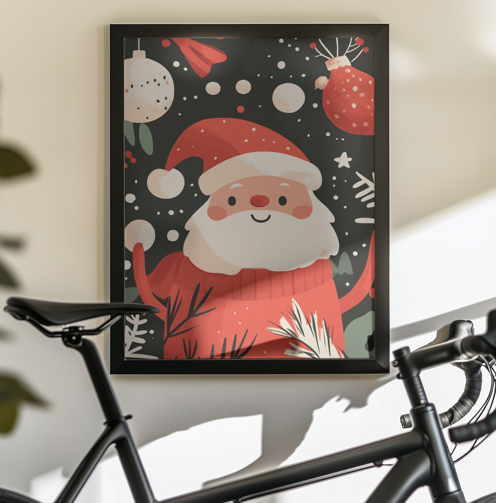 Happy Santa - Poster / Art Print - interiör