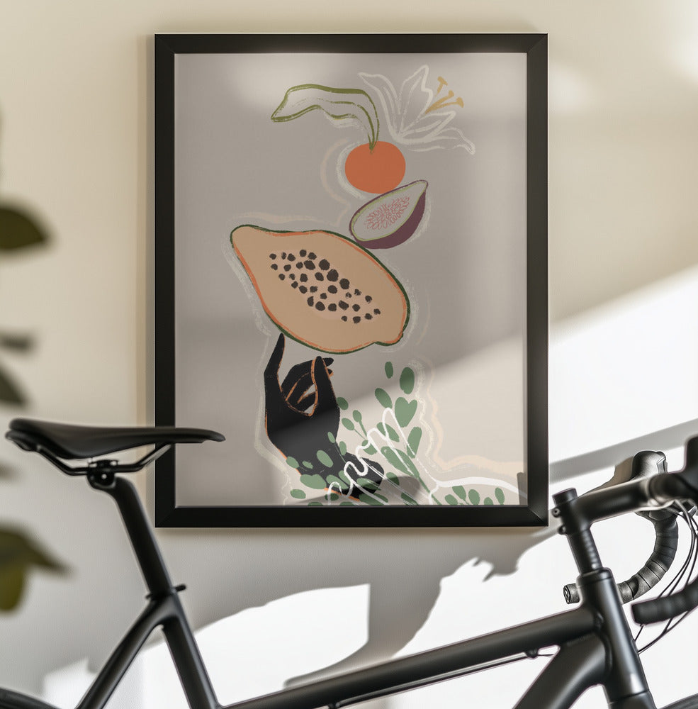 Balancing Fruits - Poster / Art Print - interiör