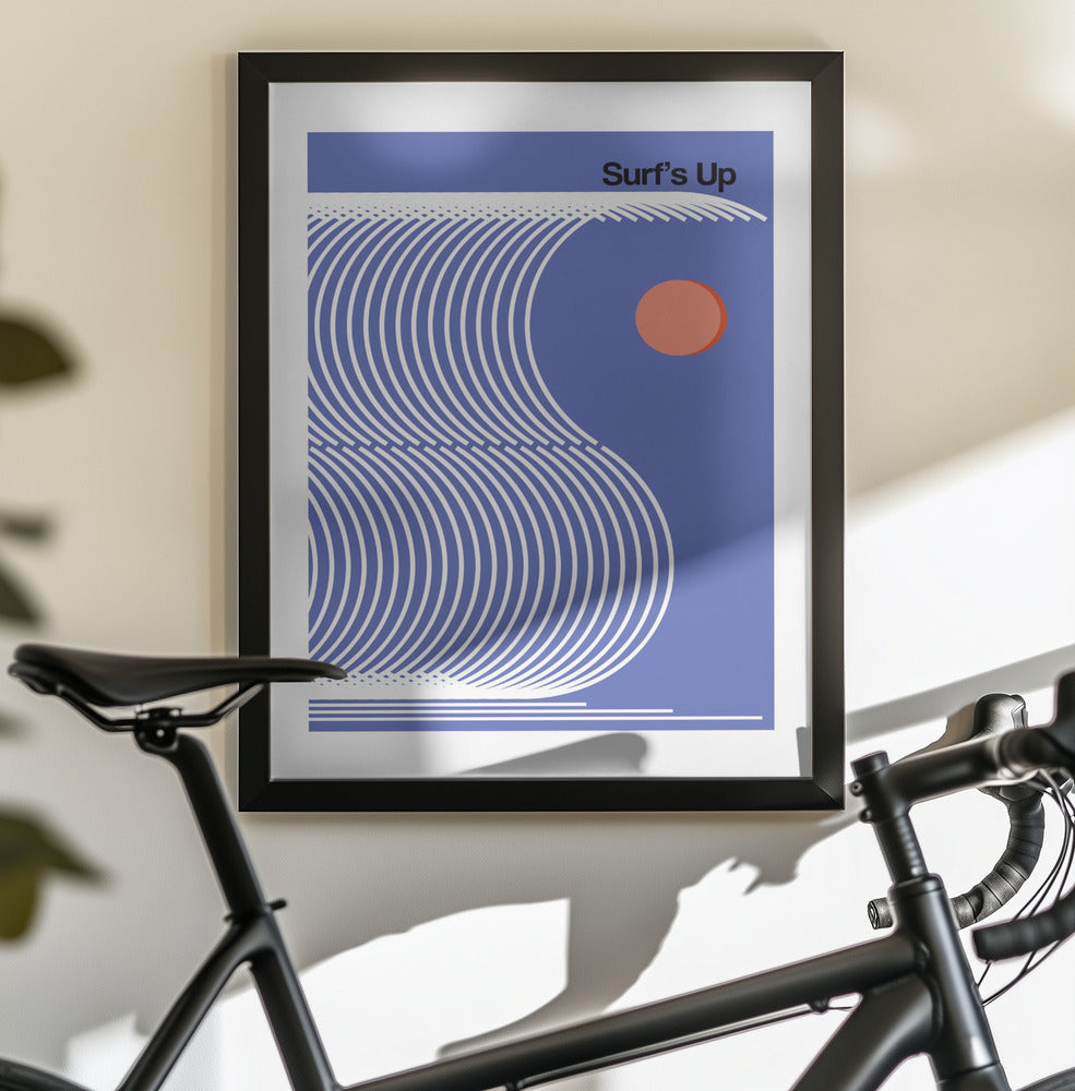 Surf's Up Blue - Poster / Art Print - interiör