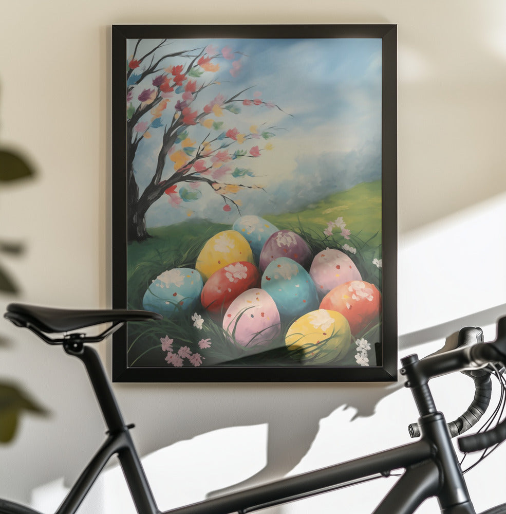 Happy Easter No 1 - Poster / Art Print - interiör