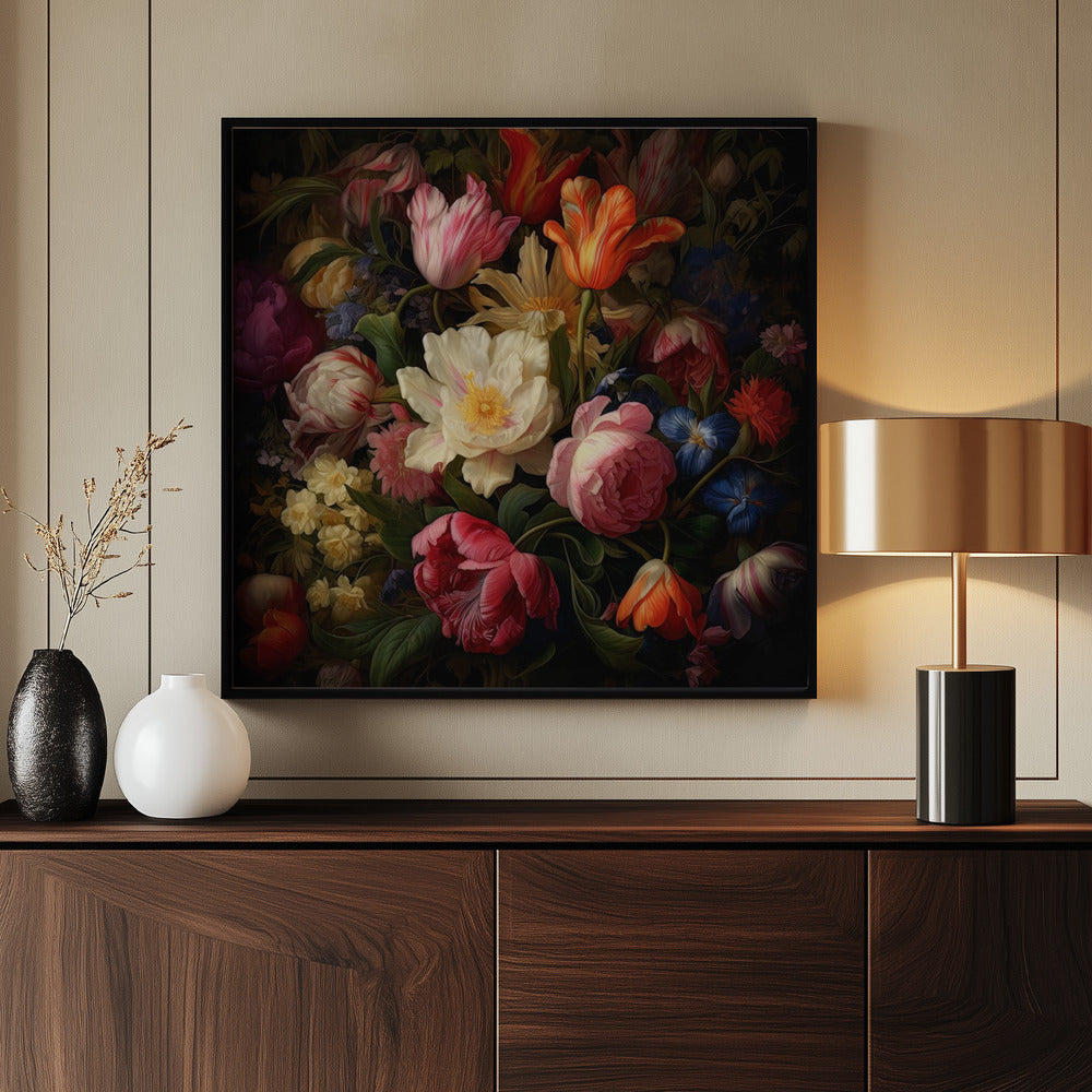 Fa Vintage Floral 57 - Poster / Art Print - interiör