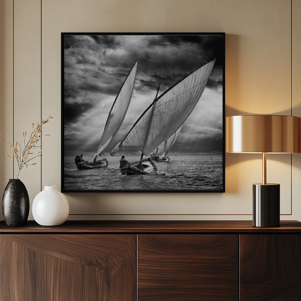 Sailboats and Light - Poster / Art Print - interiör