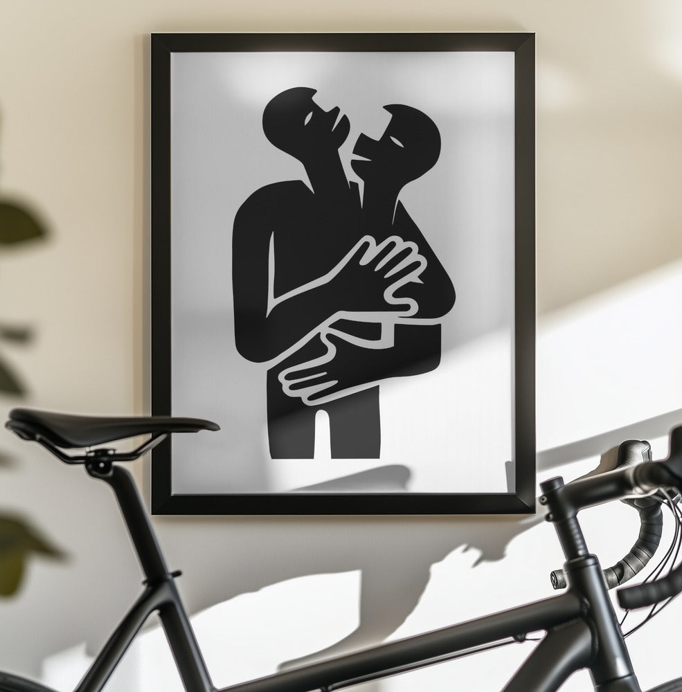 Abstract Hug No 2 - Poster / Art Print - interiör