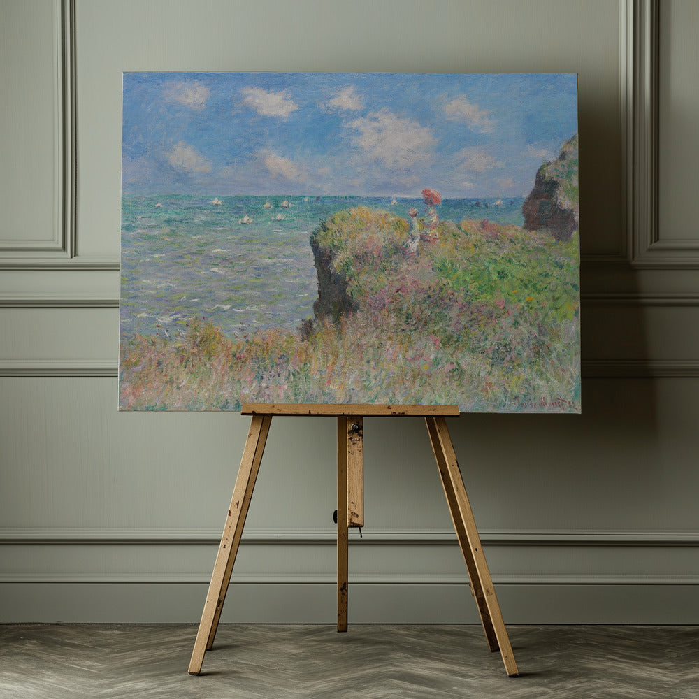 Cliff Walk At Pourville (1882) By Claude Monet. - Poster / Art Print - interiör