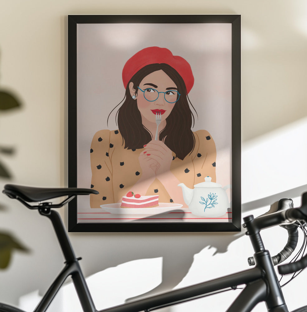 French Cafe - Poster / Art Print - interiör