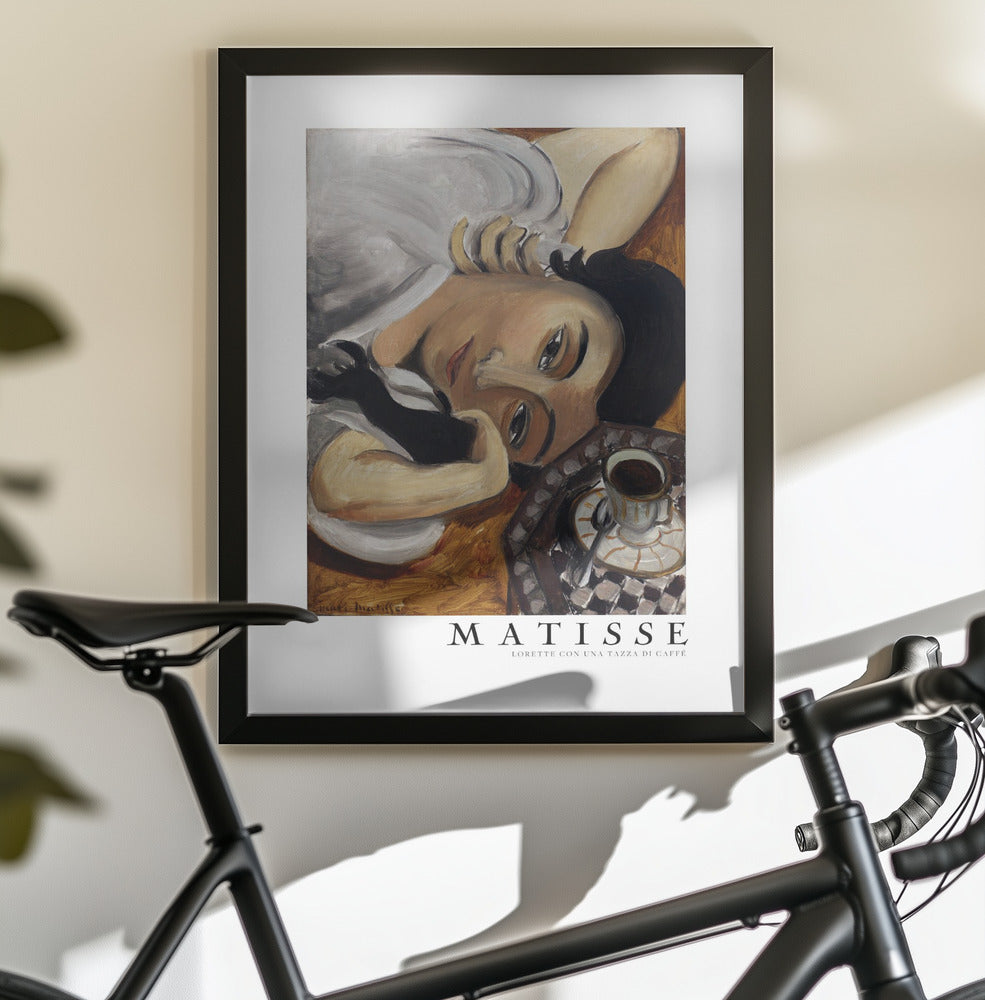 Lorette Con Una Tazza Di Caffe 1916 Boarder - Poster / Art Print - interiör
