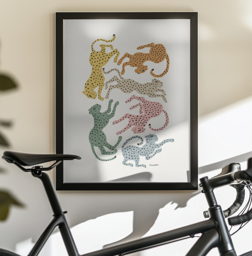 Colorful Cheetahs - Poster / Art Print - interiör