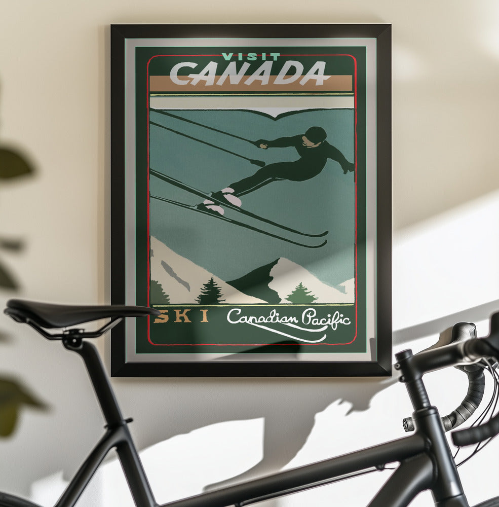 Winter Tourism: Vintage Ski Canada Poster - Poster / Art Print - interiör