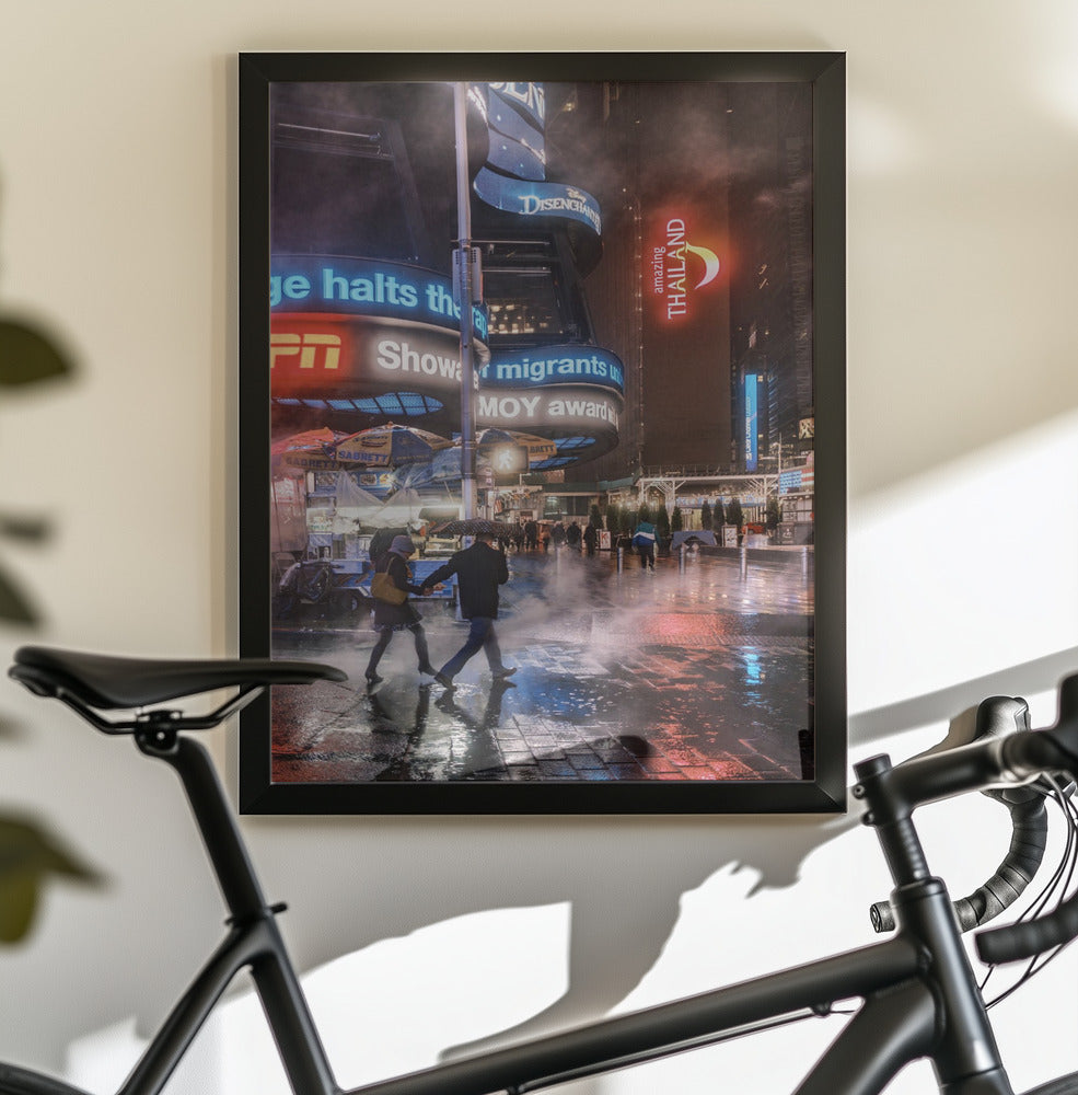 Time Square Rainy Night - Poster / Art Print - interiör