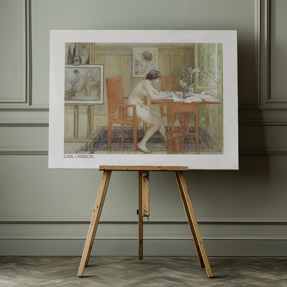 The Model Writing a Postcard 1906 - Poster / Art Print - interiör