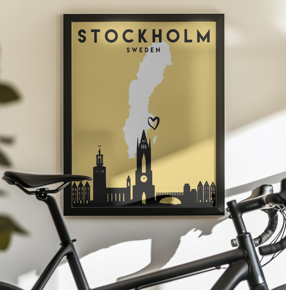City Love Maps 83 - Poster / Art Print - interiör