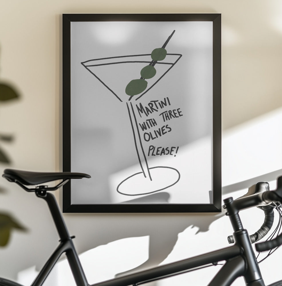 Martini Three Olives - Poster / Art Print - interiör