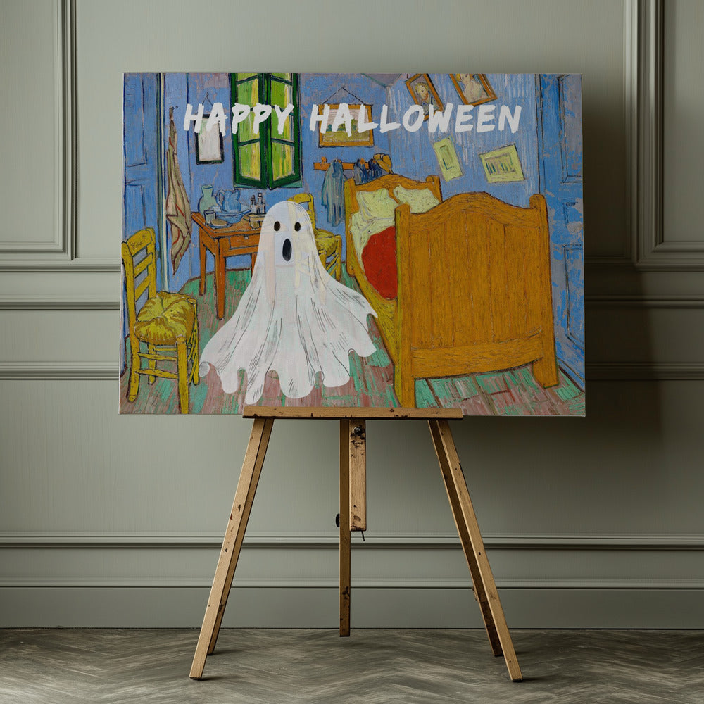 Happy Halloween Van Gogh Collage - Poster / Art Print - interiör