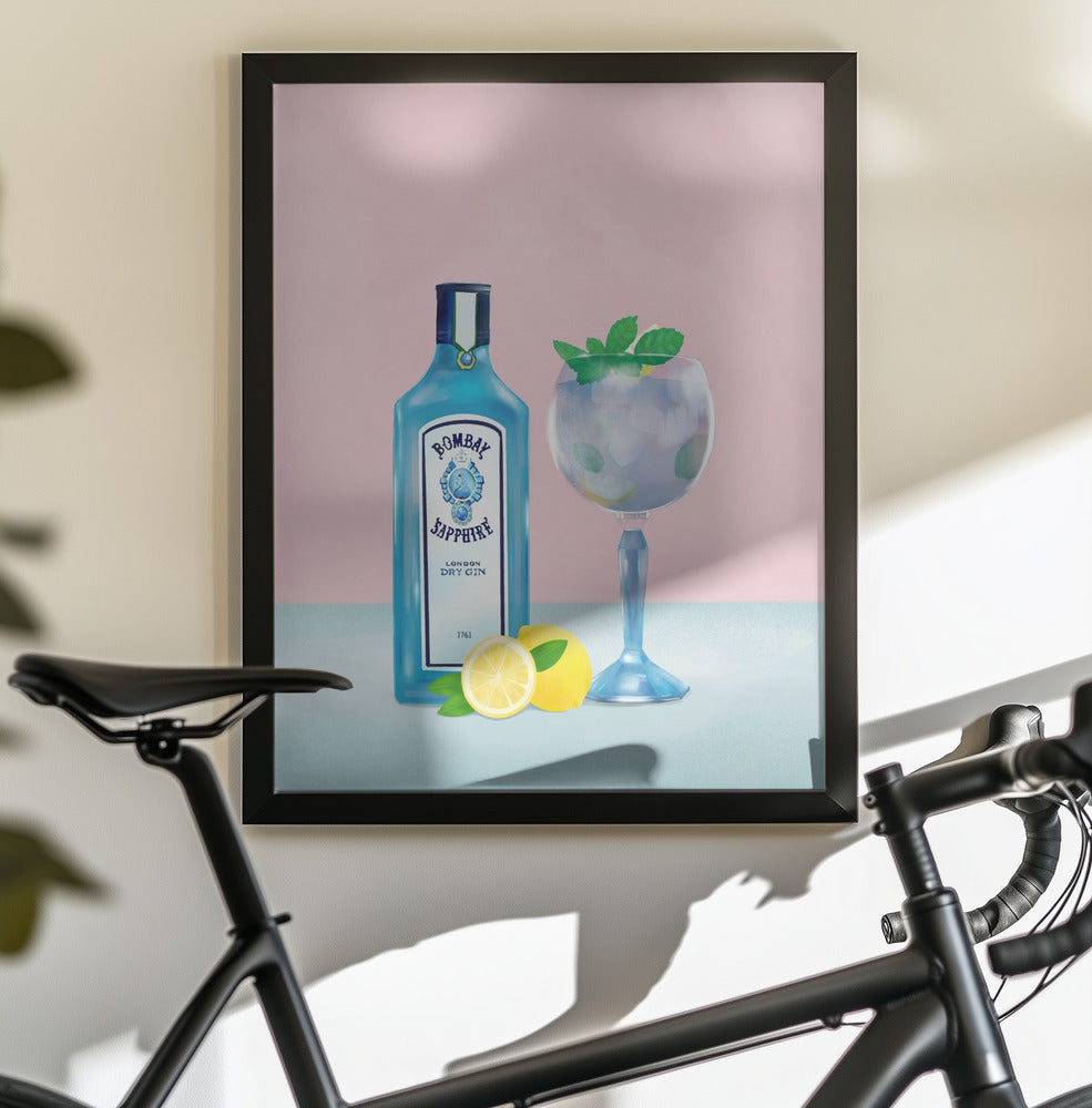 Gin Cocktail - Poster / Art Print - interiör