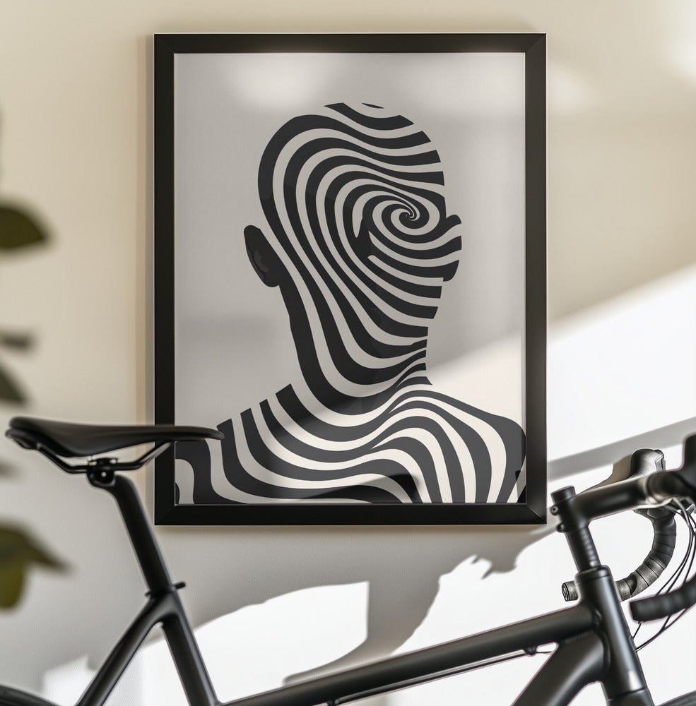 Striped Man - Poster / Art Print - interiör
