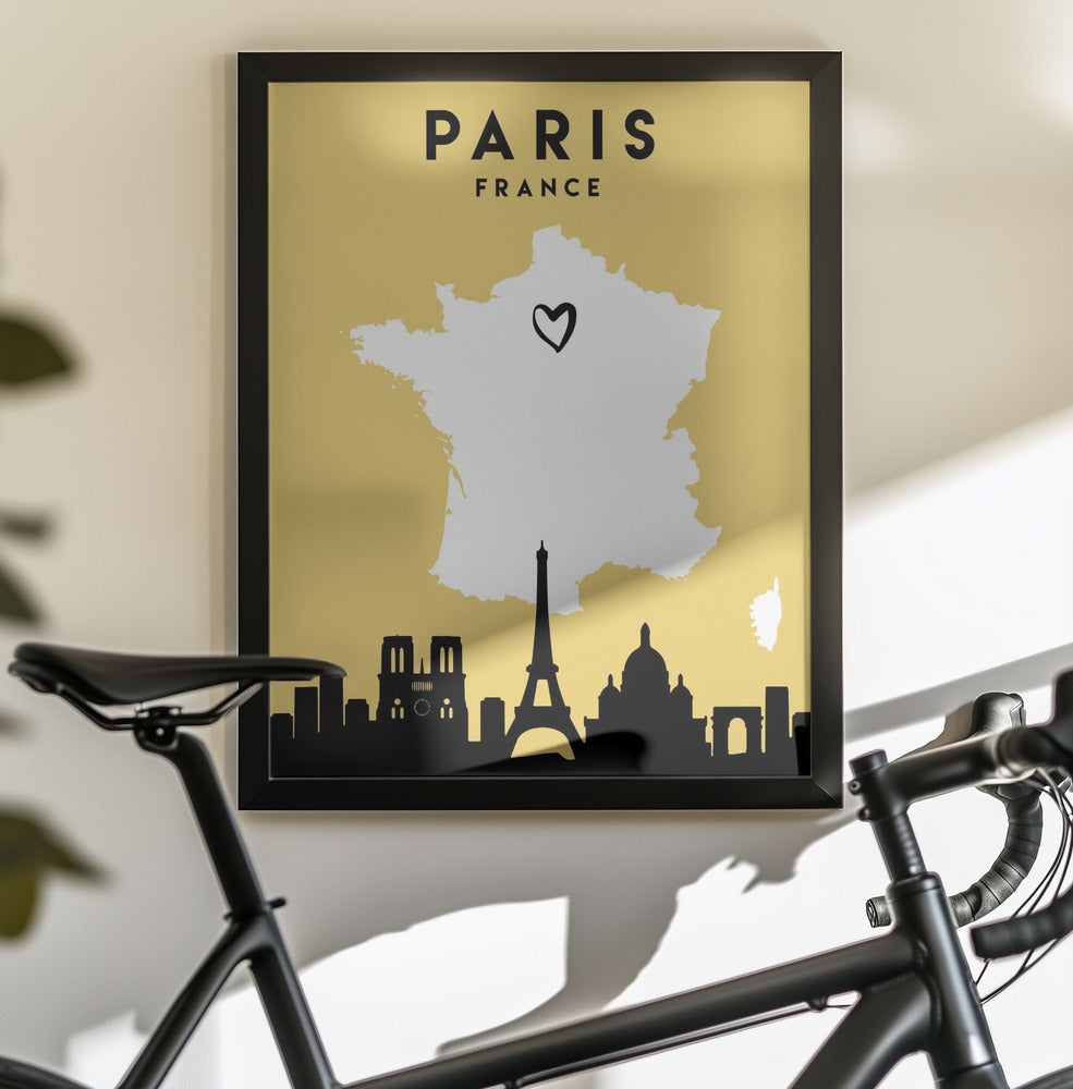 City Love Maps 64 - Poster / Art Print - interiör