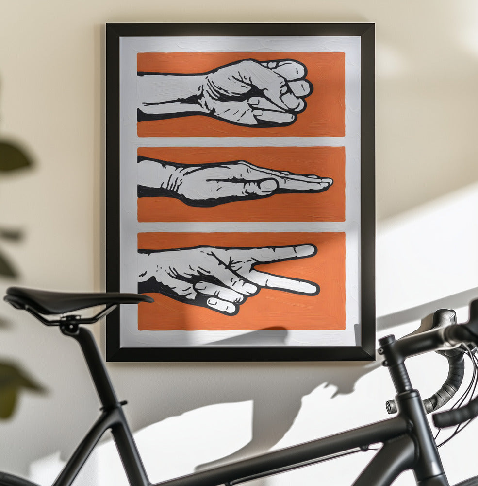 Rock, Paper,Scissors - Poster / Art Print - interiör