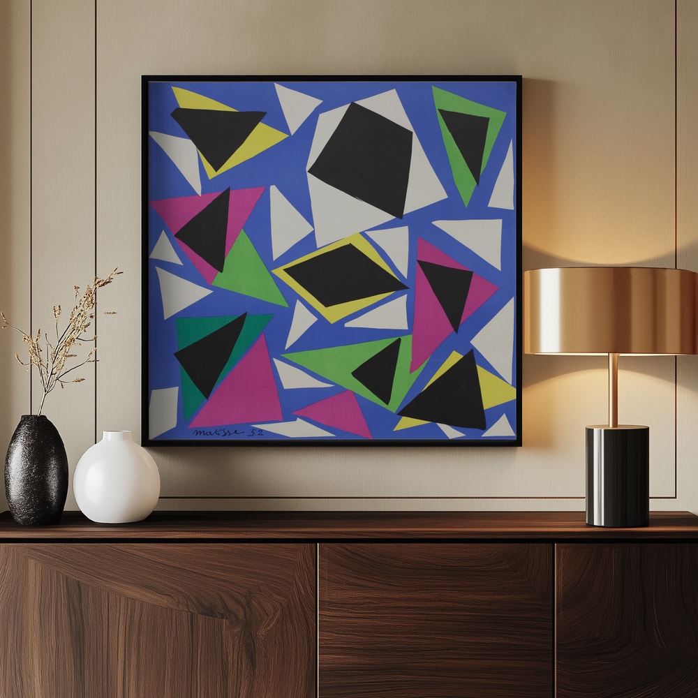 Henri Matisse's Exhibition Poster Gouaches Découpées - Poster / Art Print - interiör