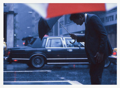 An art print or poster titled 'A bow to the rain' from the 'New York Blues' series, depicting a scene related to rain or a moody New York cityscape, likely featuring blue and grey tones. Poster