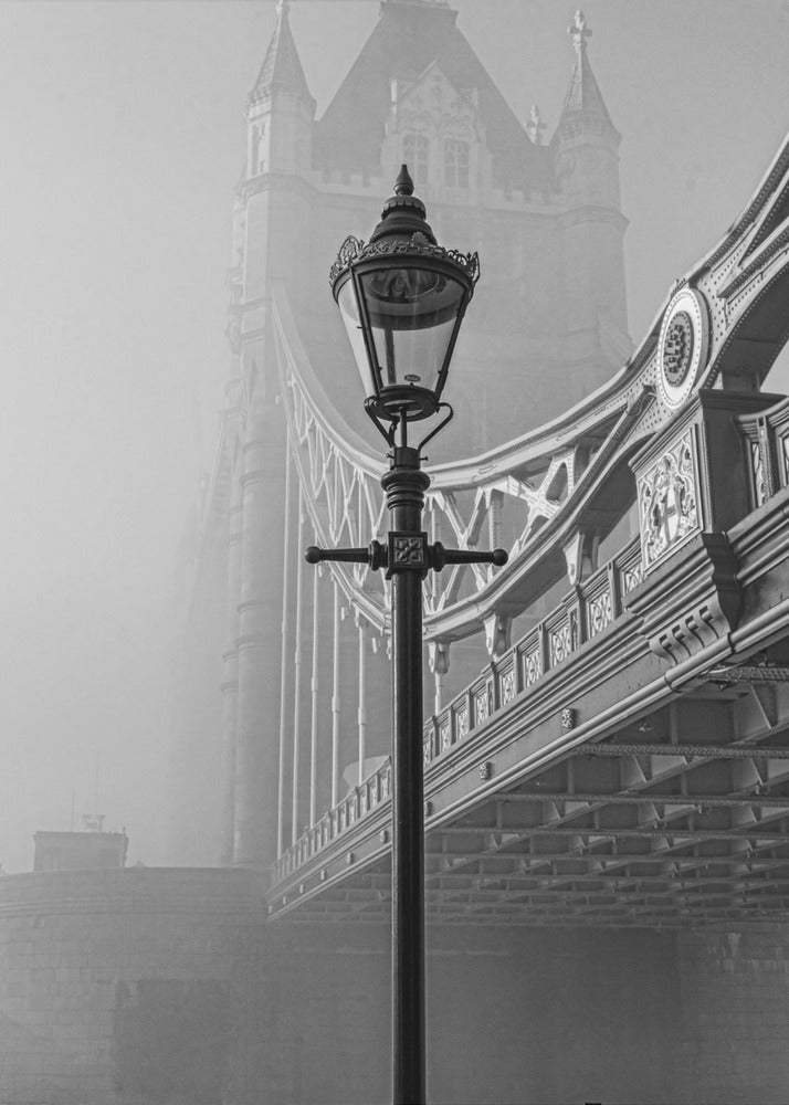 An art print or poster titled 'A bridge too far', likely depicting a scene or theme related to the historical World War II operation or the classic war film. Decor