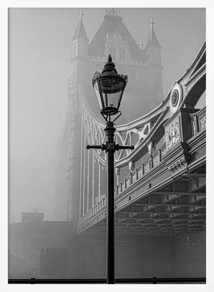 An art print or poster titled 'A bridge too far', likely depicting a scene or theme related to the historical World War II operation or the classic war film. Decor