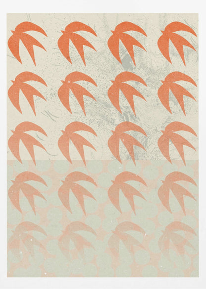 An abstract composition art print, featuring various shapes and colors arranged in a modern design, suitable for a poster. Decor