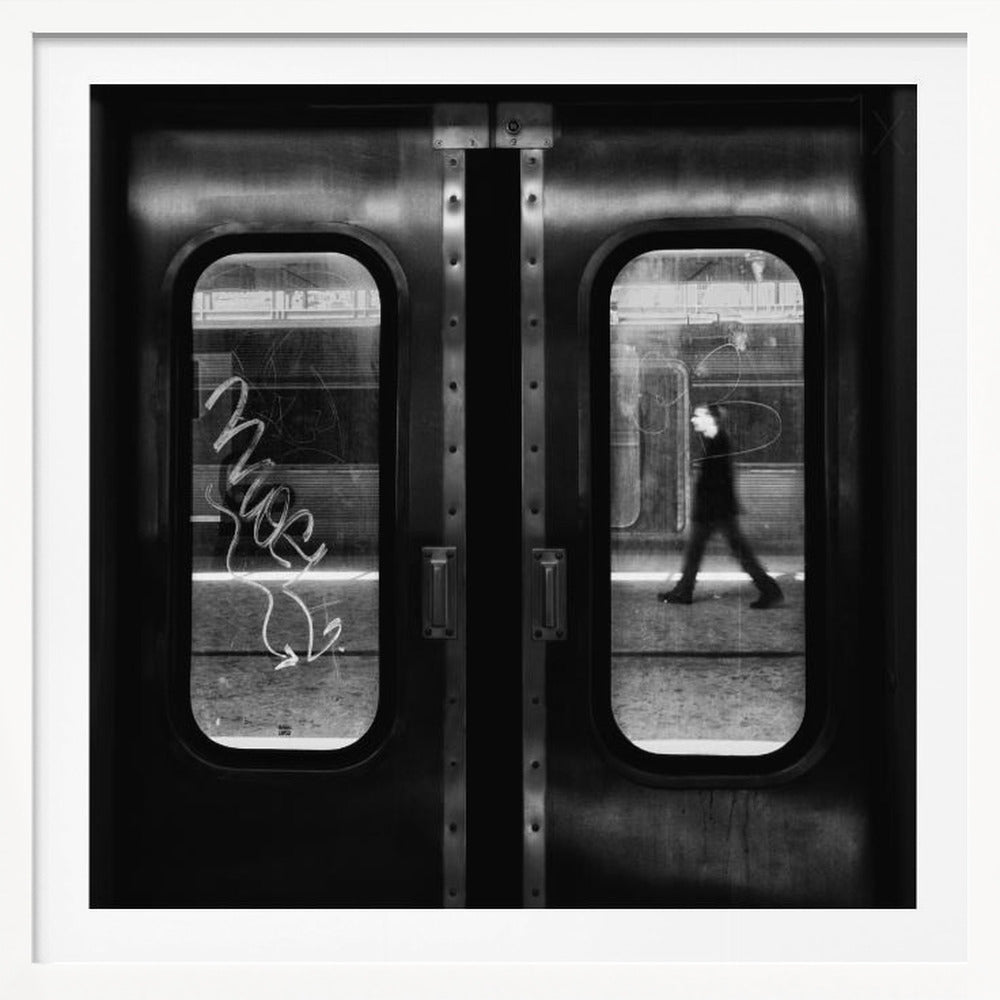 A minimalist art print or poster depicting a lonely passage, perhaps a road, path, or body of water, with a sense of isolation or journey. Print