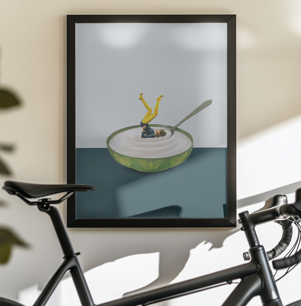 Yoga in my yogurt - Poster / Art Print - interiör