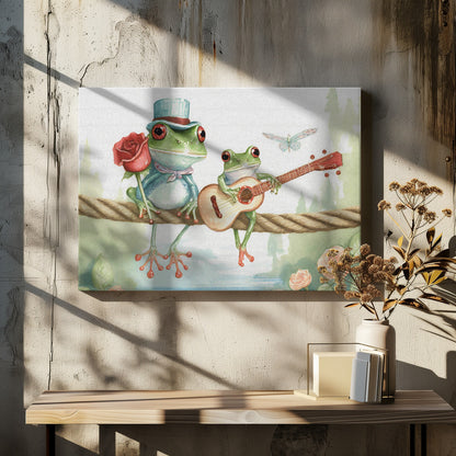 Frogs on a rope - Poster / Art Print - interiör