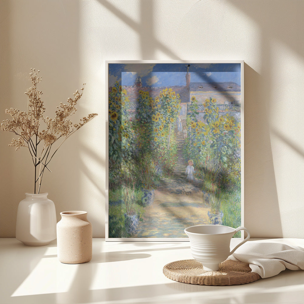 The Artist's Garden At Vétheuil (1881) By Claude Monet - Poster / Art Print - interiör