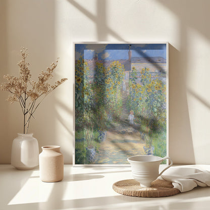 The Artist's Garden At Vétheuil (1881) By Claude Monet - Poster / Art Print - interiör