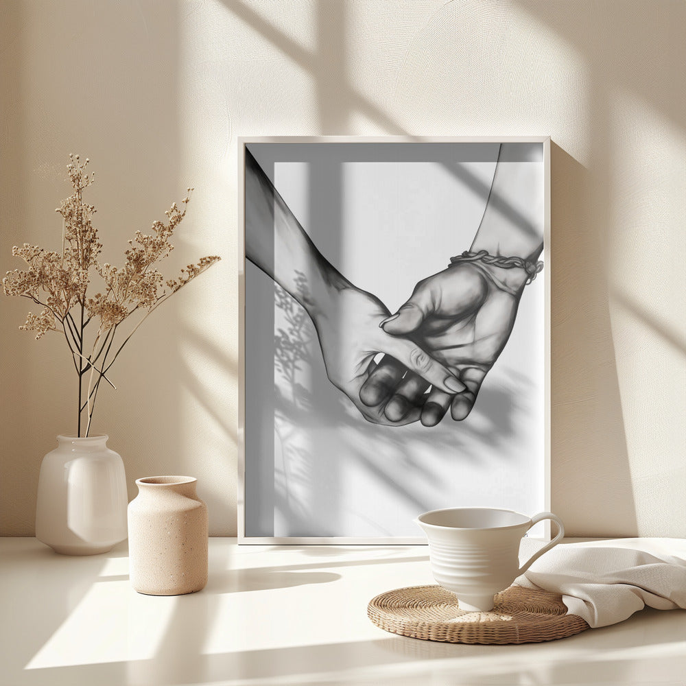 Holding Hands - Poster / Art Print - interiör