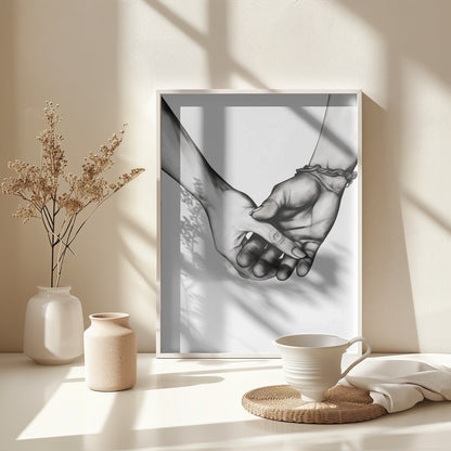 Holding Hands - Poster / Art Print - interiör