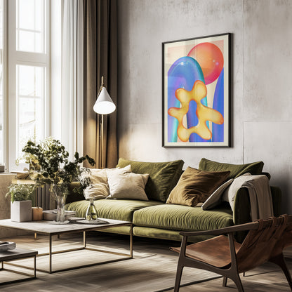 RETRO GRAPHIC NO.13 - Poster / Art Print - interiör