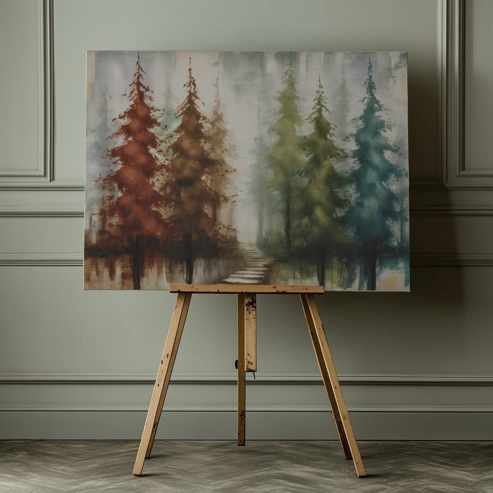 Forest With Earth Tones - Poster / Art Print - interiör