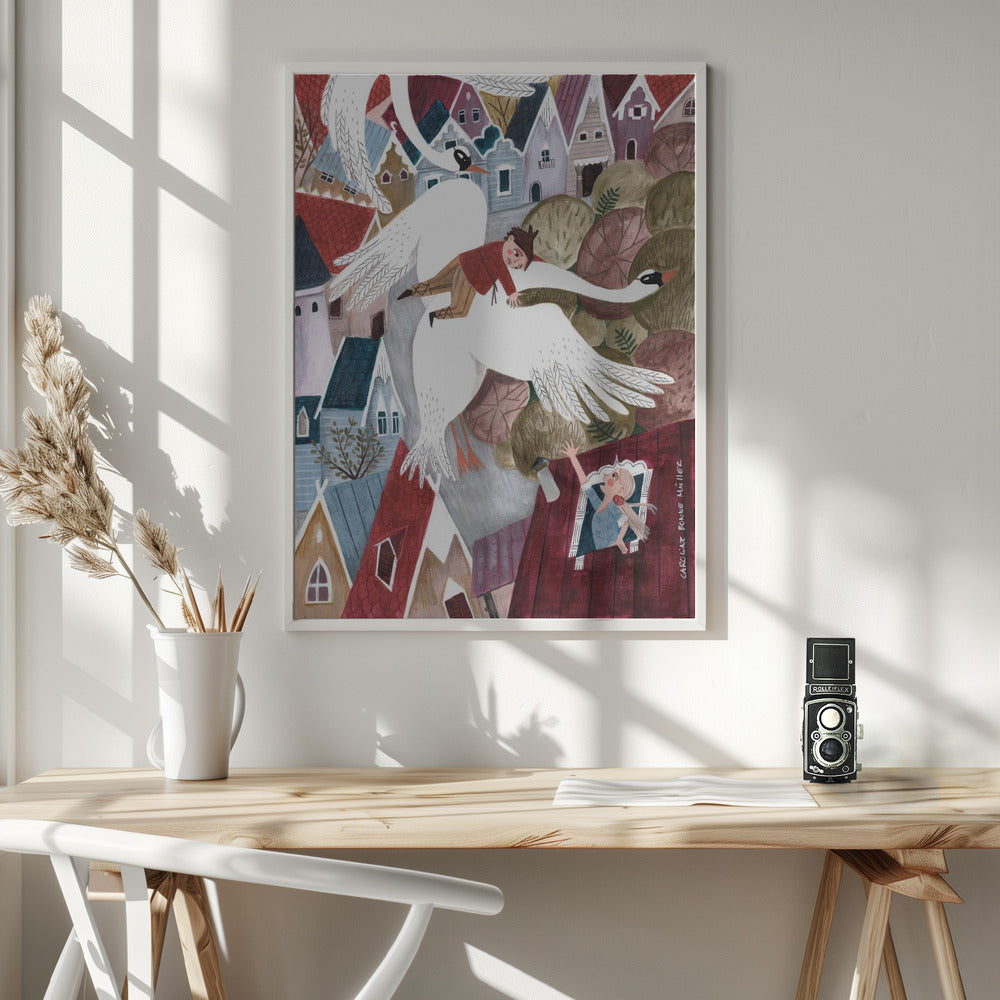 The magical wild geese - Poster / Art Print - interiör