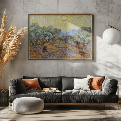 Vincent Van Gogh's Olive Trees (1889) - Poster / Art Print - interiör