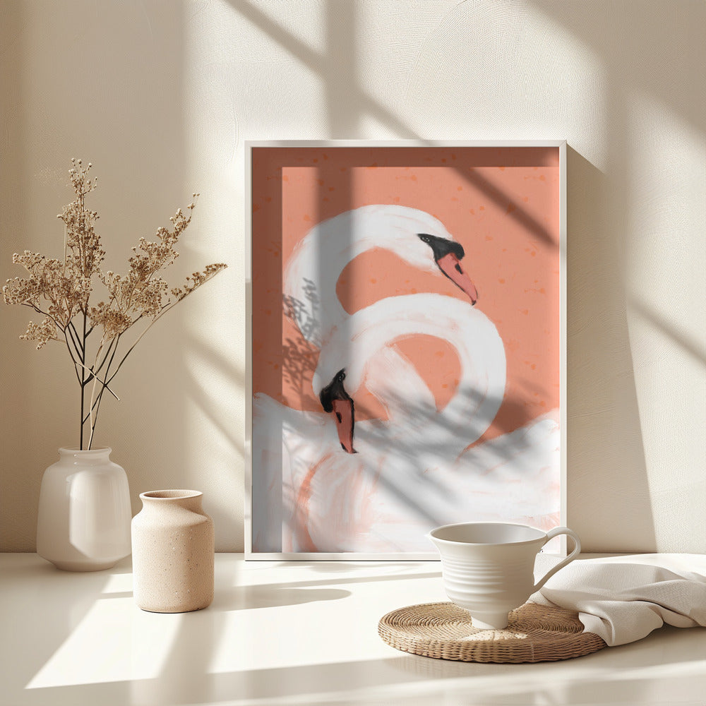 Swans - Poster / Art Print - interiör