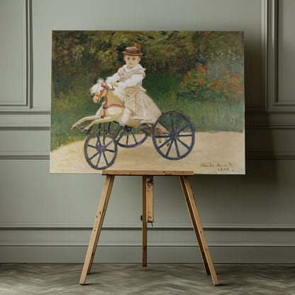 Jean Monet On His Hobby Horse (1872) By Claude Monet - Poster / Art Print - interiör